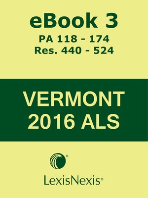 cover image of Vermont Advance Legislative Service